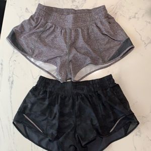 Lululemon running shorts. Two pair. Size Small
